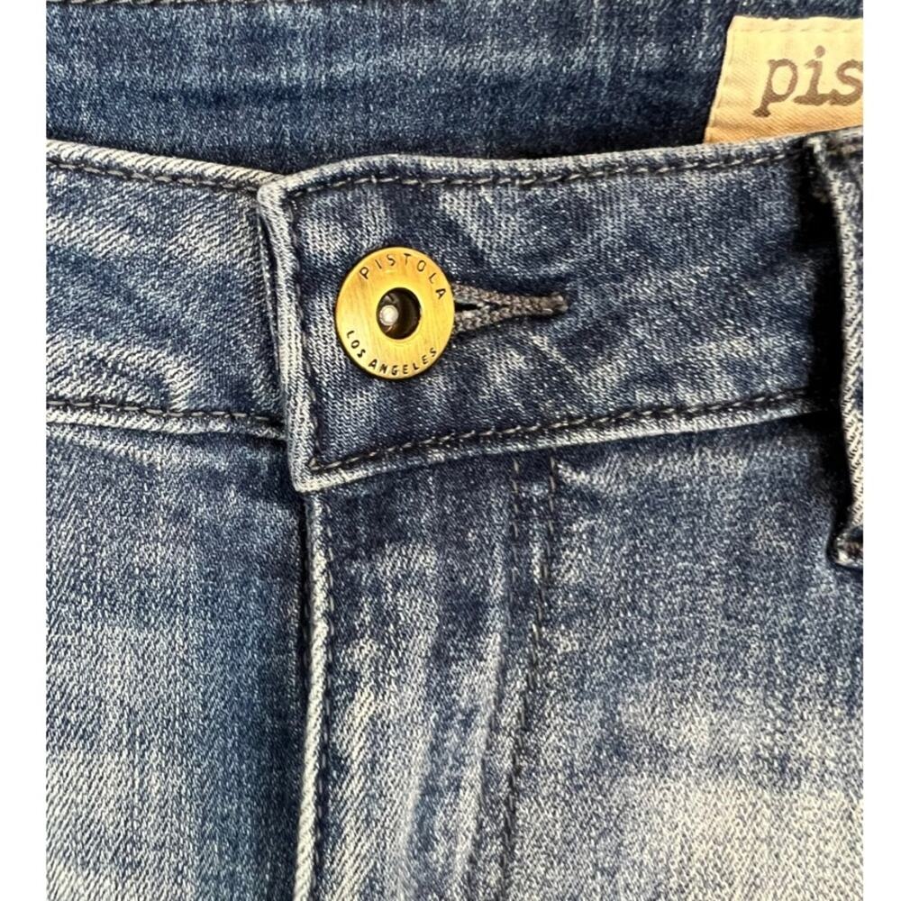 Pistola Distressed Zipper Ankle Skinny Jeans Size 28 - Picture 8 of 10